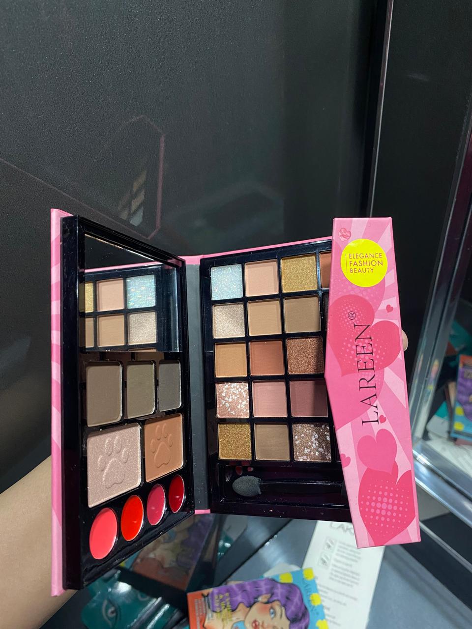 LAREEN-5 in 1 kit | eyeshadow, highlighter ,blusher, lipstick, eyebrow powder