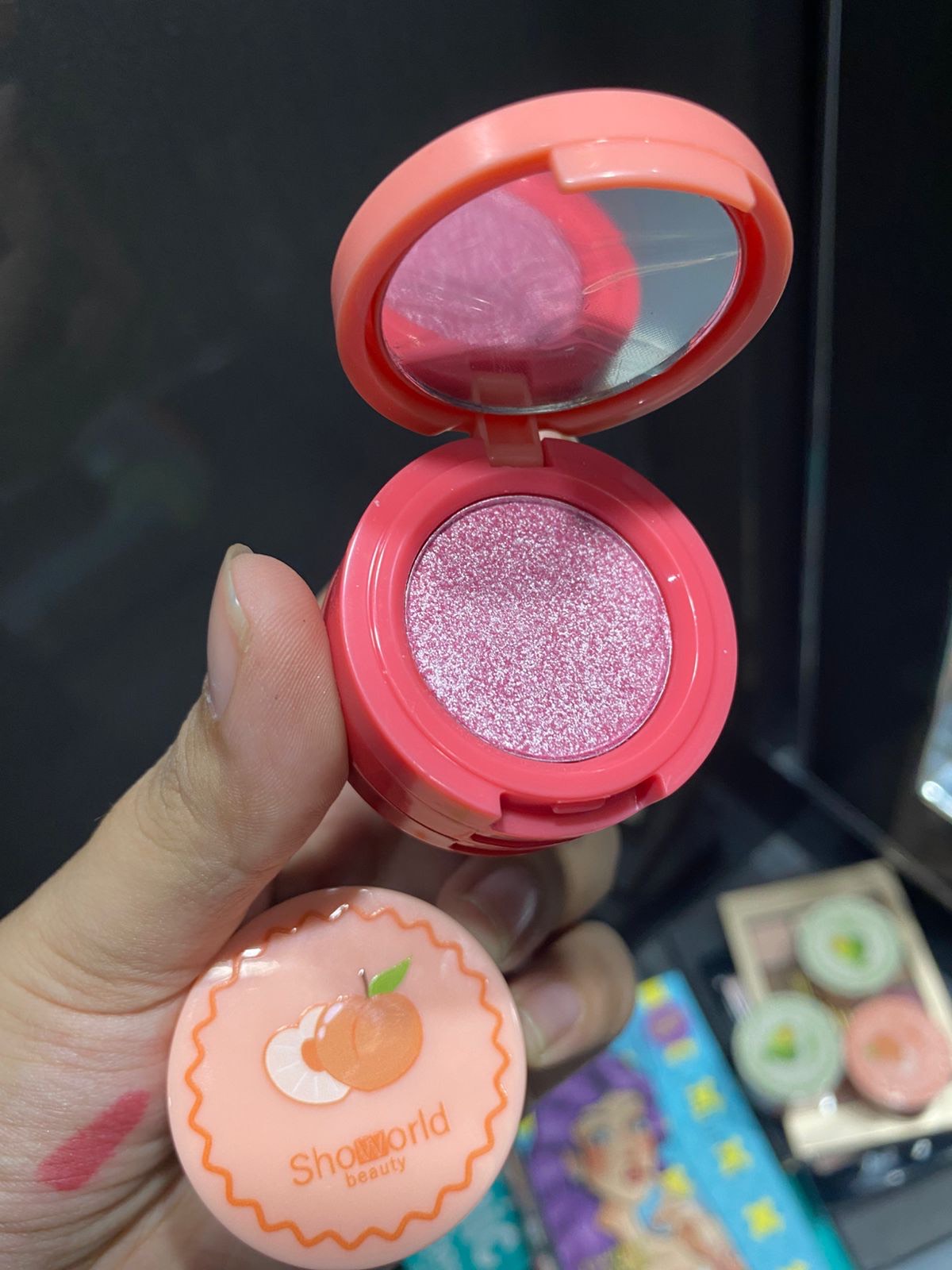 3 in 1 Mini Blusher + Highlighter Eyeshadow Pallet
