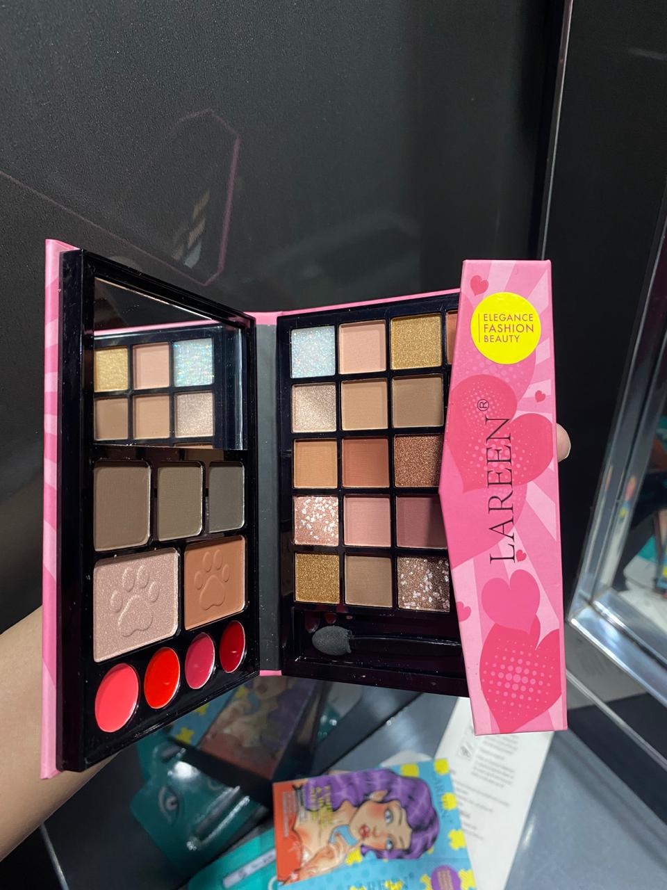 LAREEN-5 in 1 kit | eyeshadow, highlighter ,blusher, lipstick, eyebrow powder